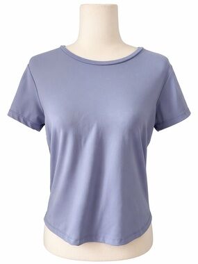 SPLASH Light Blue Baby Tee Crop Short Sleeve T-shirt Women’s Size Medium